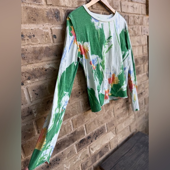 Anthropologie Sonal Nathwani for Maeve Long-Sleeve Printed Tee size Medium - Picture 5 of 9